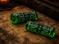 Mystic Emerald Cthulhu D100 Dice | Handmade Lovecraft RPG Percentile Dice | Resin Collector Gift | Call of Cthulhu Accessory product logo