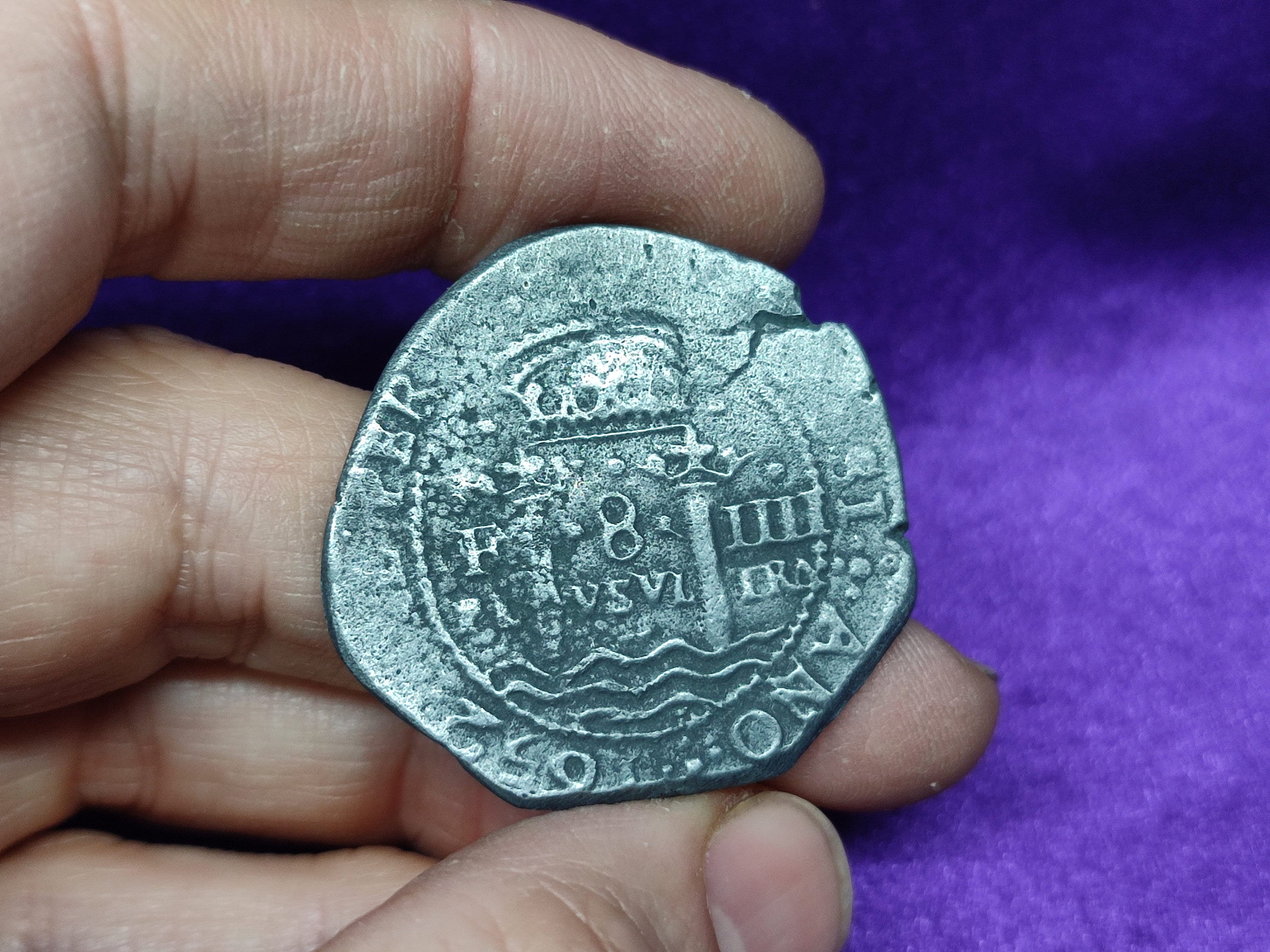 ポトシの8レアル硬貨、1652年、手作りの硬貨、コインコレクション、友人への贈り物 - Etsy 日本