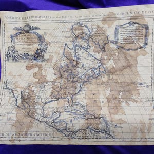 Mapa America Septentrionalis, North America Map, Mapa mundi antiguos, Old world map, mapa envejecido, old global map, aged map