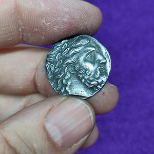 Zeus Greek Coin, handmade coin, craft coin, metal casting, gift a friend a Greek coin