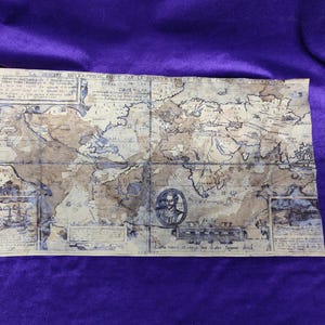 Mapa Mundi 2, Carte du vieux monde 2, carte âgée, ancienne carte mondiale, carte âgée, cadeau à un ami