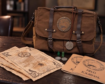 Miskatonic University Messenger Bag – Lovecraft Investigator Kit, Cthulhu Collector Set, Necronomicon RPG Gift