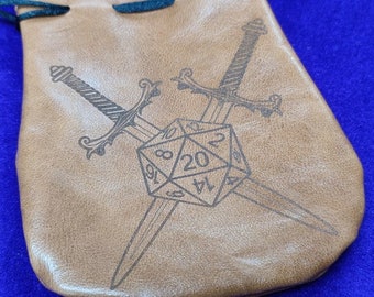 Dungeons and dragons Ledertasche, Dungeons and dragons Ledertasche, Würfelaufbewahrungstasche, Würfelset Tasche, D&D