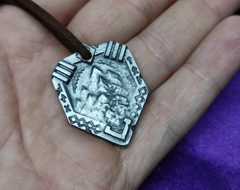 Dwarf Necklace | Handmade Dwarven Pendant | Rune Jewelry | Fantasy Medieval Necklace | Geek Gift LARP | Dwarves Necklace