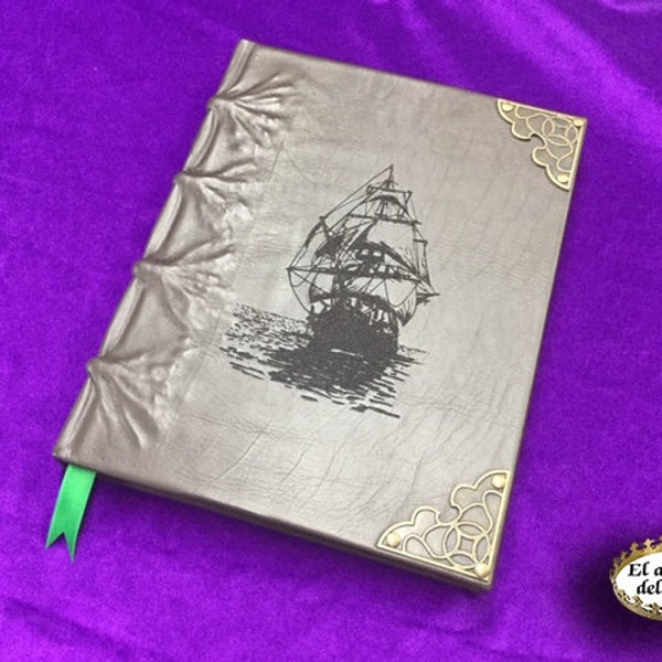 Livre de jeu de rôle du 7 mars, aventures de pirates, livre rpg 7e mer, jeu de rôle, livre fabriqué à la main, reliure médiévale