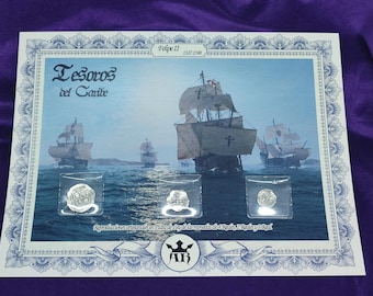 AR478 - Spanish Silver Coins Philip II | 3 Reales Replica Silver Set | Silver Coins Philip II Collector's Gift
