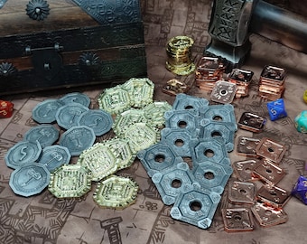 36 coins from the Dwarf King's treasure, 36 coins from the Dwarf King's treasure, artisanal coins, handmade coins, gift to a friend