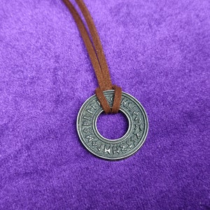 Runic Necklace, Handcrafted in Metal, Viking Gift, Coin - Etsy
