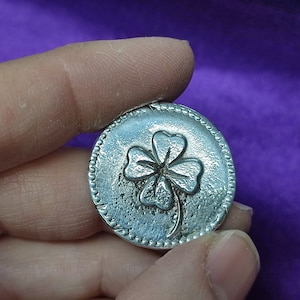 Lucky Coin in 925 Sterling Silver, Lucky Charm, Handmade Coin, Gift to a Friend