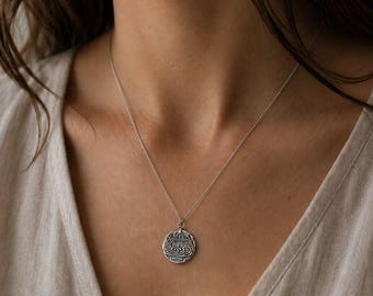 925 Sterling Silver Viking Necklace – Handmade Viking Coin Pendant, Norse Jewelry, Medieval Gift, Collector Necklace, Historical Replica