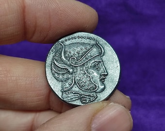 Greek coin, Greek coin, handmade coin, metal casting, gift to a friend