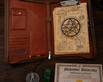 Miskatonic University Portfolio Set, Call of Cthulhu Investigator Kit, Lovecraft Gift, Necronomicon Prop, RPG Collector Set