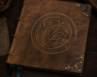 Call of Cthulhu RPG Book – One of a Kind Handmade Leather Tome | Lovecraft Collector Edition | Medieval Bound 1 of 1