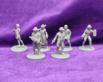 Set of 6 Cthulhu Mythos Investigators Figures, Set of 6 Cthulhu Mythos Investigators Figures, Call of Cthulhu game