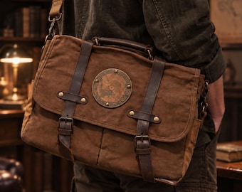 Miskatonic University Messenger Bag – Lovecraft Investigator Kit, Cthulhu Collector Set, Necronomicon RPG Gift