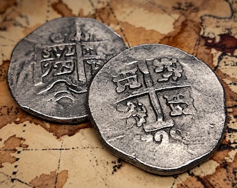 Spanish 8 Reales Macuquina Coin – Pirate Treasure Replica | Historical Collectibles