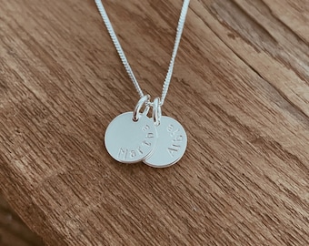 Handmade Sterling Silver Name Necklace: Personalised Baby Name Pendant