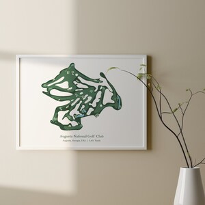 Idée cadeau oeuvre d'art murale de golf cadeau pour lui Augusta National Golf Club carte du parcours de golf golfeur cadeau pour le salon oeuvre d'art murale pour bureau