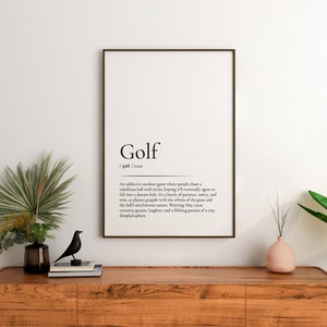 Golfer Geschenkidee Golf Wandkunst Geschenk für Ihn Ihr Golf Poster Lustiger Golf Bedeutung Golfkurs Postee Golfer Geschenk Bürodekoration Vatertagsgeschenk