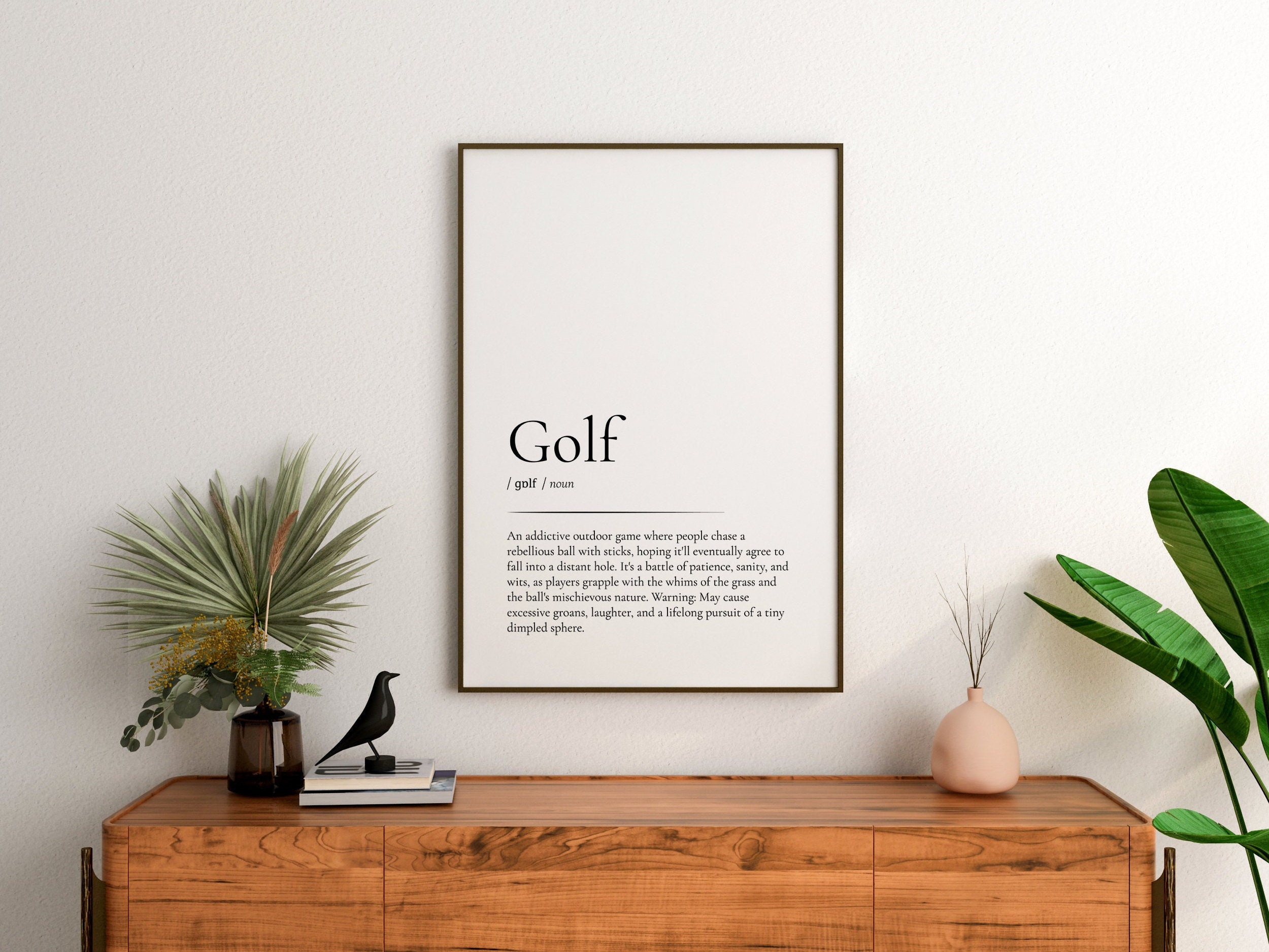 Golfer Gift Idea Golf Wall Art Gift For Him Her Golf Poster Funny Golf Meaning Golf Course Postee Golfer Gift Office Decor Father's Day Gift