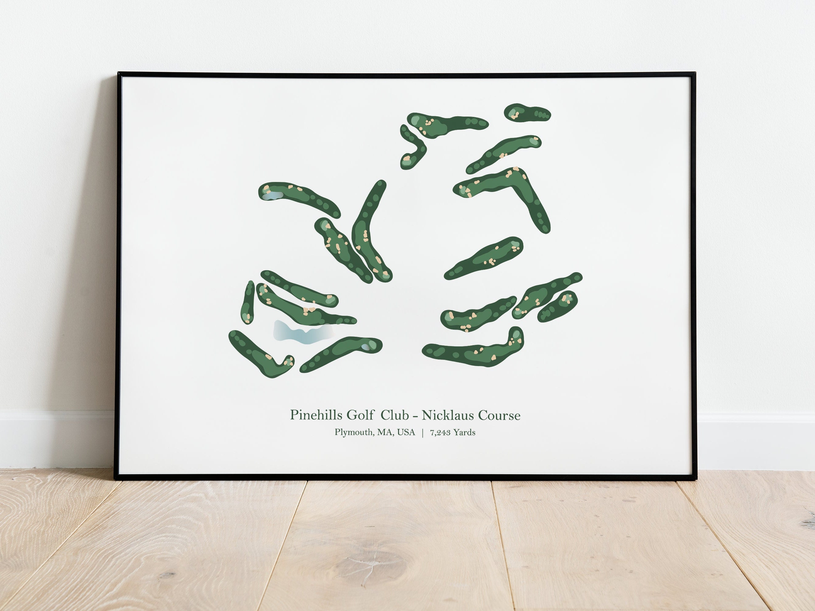 Geschenk Golf Wandkunst Geschenk Für Ihn Pinehills Golfclub Golfkurs Karte Golfer Geschenk Für Wohnzimmer Wandkunst Für Büro