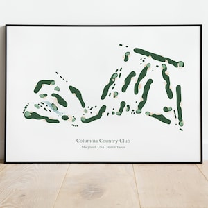 Geschenk Golf Wandkunst für Ihn William B.Columbian Country Club Golf Club Karte Weihnachtsgeschenk Golfer Geschenkidee Wandkunst Für Büro Golf USA