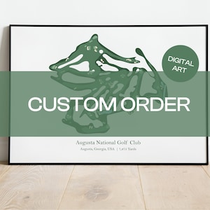 Geschenk Geschenkidee Benutzerdefinierte Golf Wandkunst für Ihn Golfclub Golfkurs Karte Wohnkultur Golfer Geschenk für Wohnzimmer Wandkunst für Büro