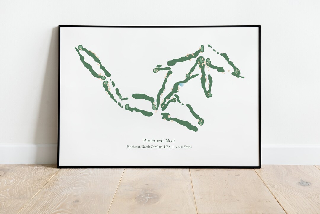 Gift Gift Idea Golf Wall Art for Him Pinehurst No. 2 Golf Club