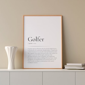 Gift Golf Wall Art Gift For Him Golf Poster Word Golfer Meaning Golf Course Funny Golfer Gift For Living Room Wall Art For Office