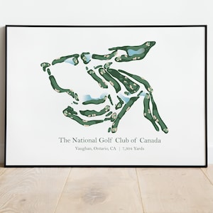 Golf Karte Golf Wandkunst Geschenk für Ihn Sie Der National Golf Club of Canada Golf Club Karte Golfer Geschenk Für Wohnzimmer Wandkunst Für Büro