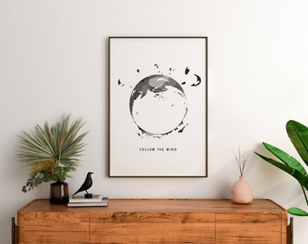 Kite Poster Kitesurfing Gift Idea Kitesurfing Wall Art Kite Gift For Him Her Surf Art Home Decor Digital Download
