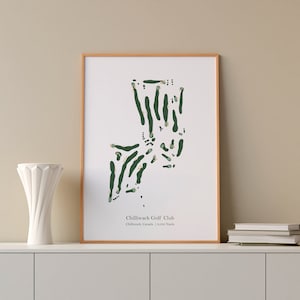Golf Poster Karte Geschenk Golf Wandkunst Geschenk für Ihn Ihr Chilliwack Golf Club Canada Golf Club Golfer Geschenk für Wohnzimmer Wandkunst für Büro