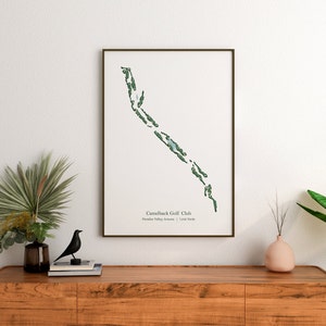 Golf Platz Karte Geschenk Golf Wand Kunst Geschenk für Ihn Sie Camelback Golf Club Golfer Geschenk für Wohnzimmer Wand Kunst Für Büro