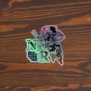 Neong Genesis Evangelion Manga Panel Holographic Sticker