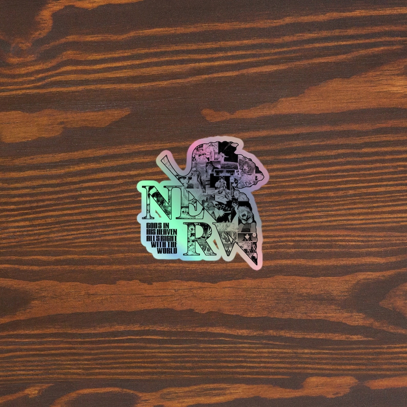 Neong Genesis Evangelion Manga Panel Holographic Sticker