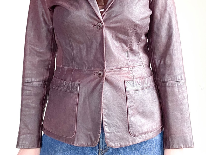 Vintage Leather Coat \u2013 90s Leather Blazer