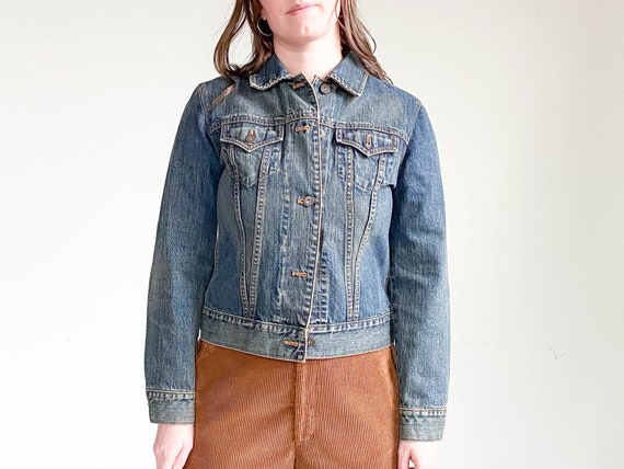 Vintage Jean Jacket – Cropped Jean Jacket – Vintag
