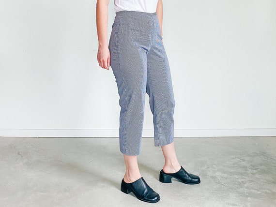 Y2K Gingham Pants – Vintage Cigarette Pant – Plaid