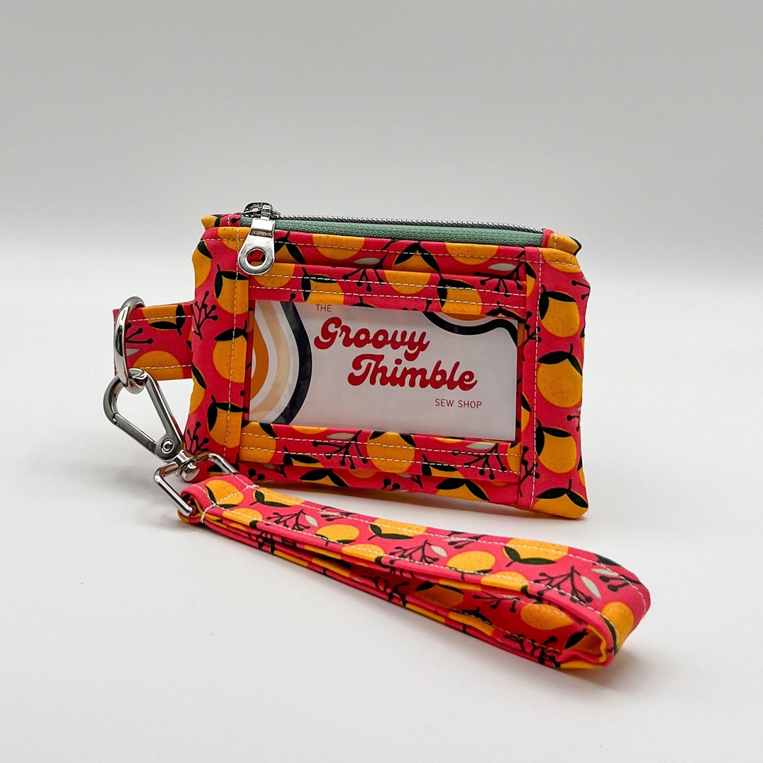 WRISTLET WALLET Handmade Zip-close Wallet With ID Window and Removable ...