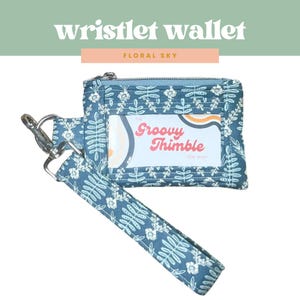 BILLETERA DE PULSERA en Floral Sky / Hecha a mano en Georgia