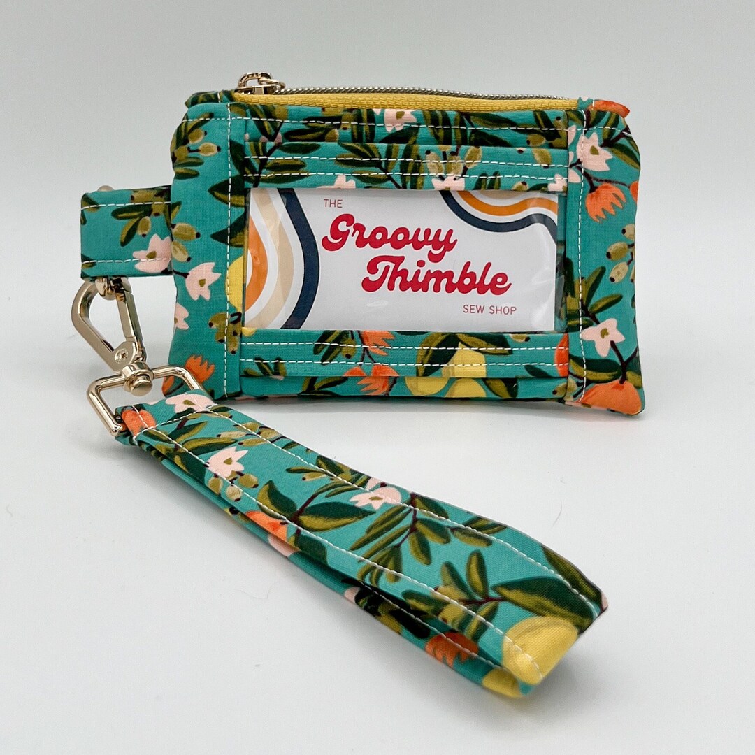 WRISTLET WALLET Handmade Zip-close Wallet With ID Window and Removable ...