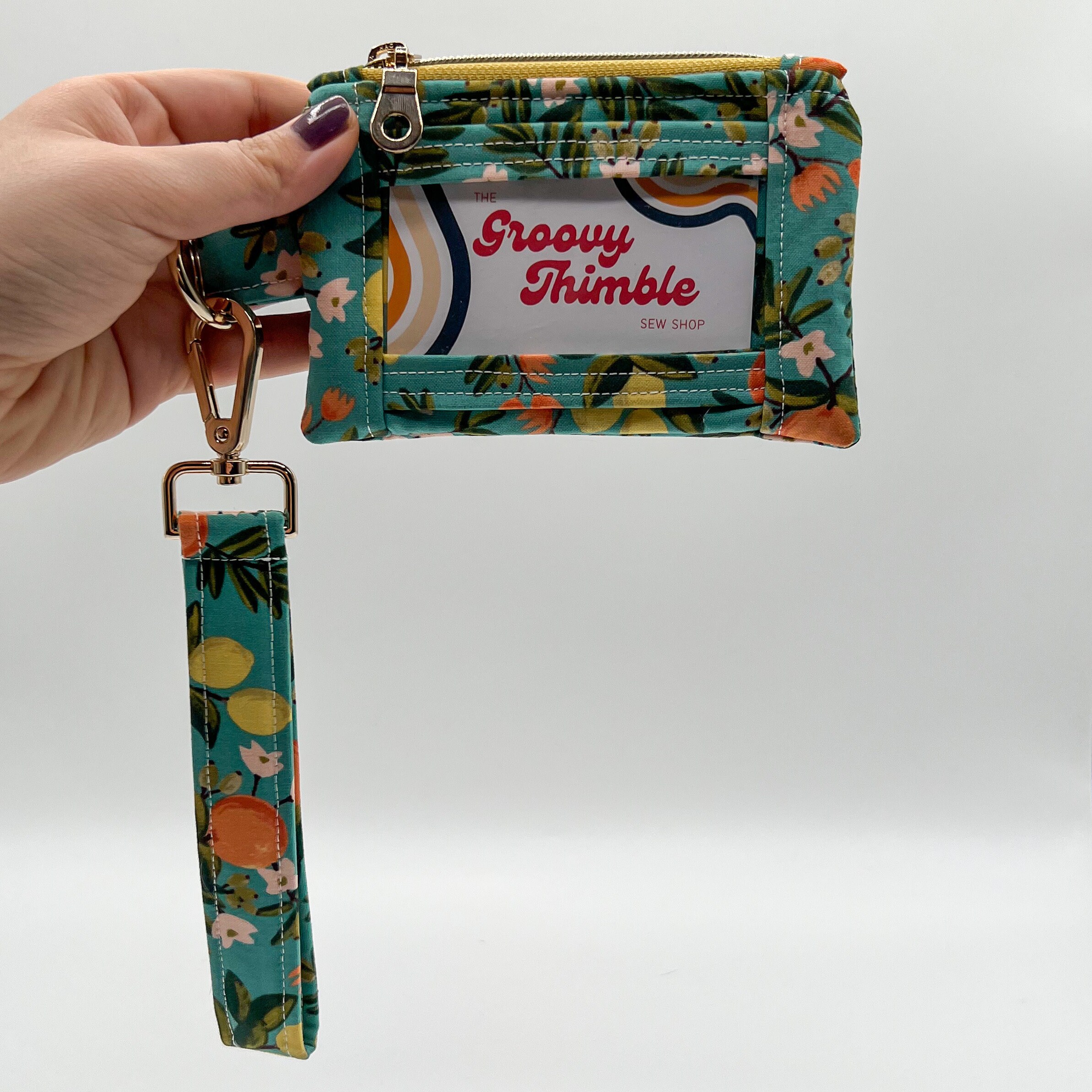 WRISTLET WALLET Handmade Zip-close Wallet With ID Window and Removable ...
