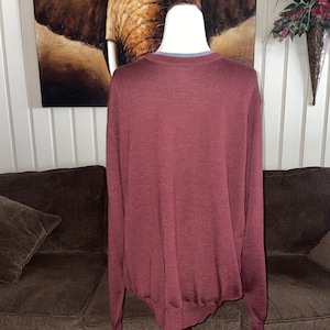Paul Fredrick • Men’s • Burgundy • Size Medium • 100% Wool • Sweater