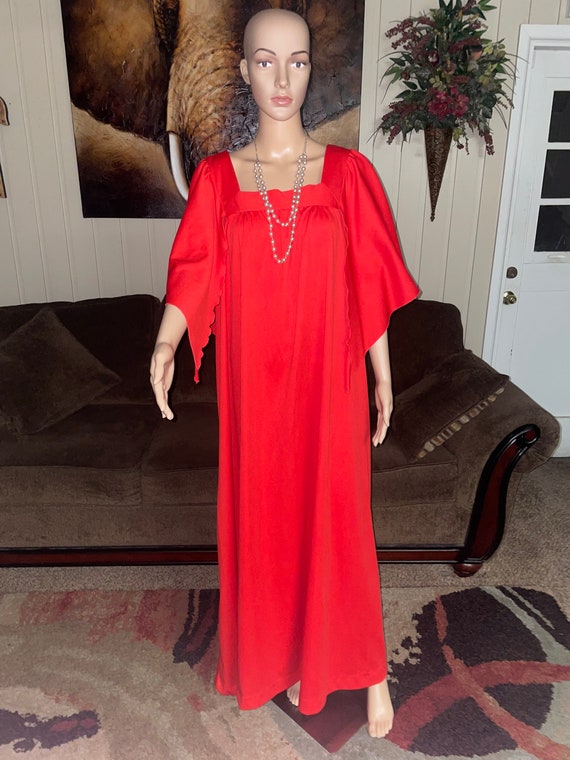 Peggy Lou (Vintage) Red Boho Dress~ X-Large - image 2