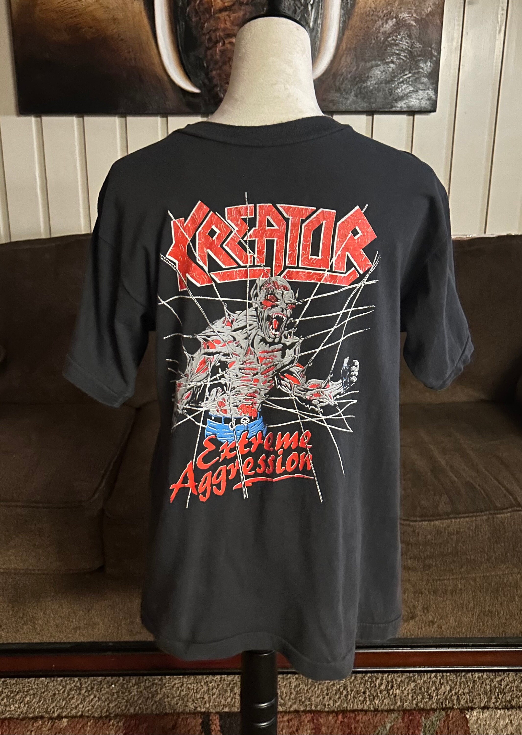 Kreator Extreme Aggression ~ Men's Medium ~ Vintage (1989) ~ Black