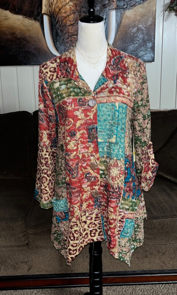 Multiples • Size Medium • Boho • Blouse • Brown •… - image 3