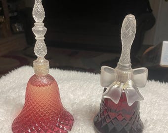 2 Avon~ Rosepoint Bell & Crystal Sonnet Perfumes