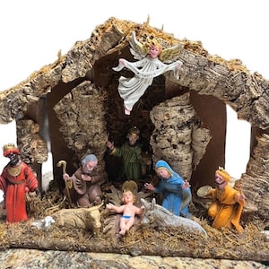 Fontanini ~ Vintage ~ Made In Italy ~ Woodne & Plastic ~ Nativity 