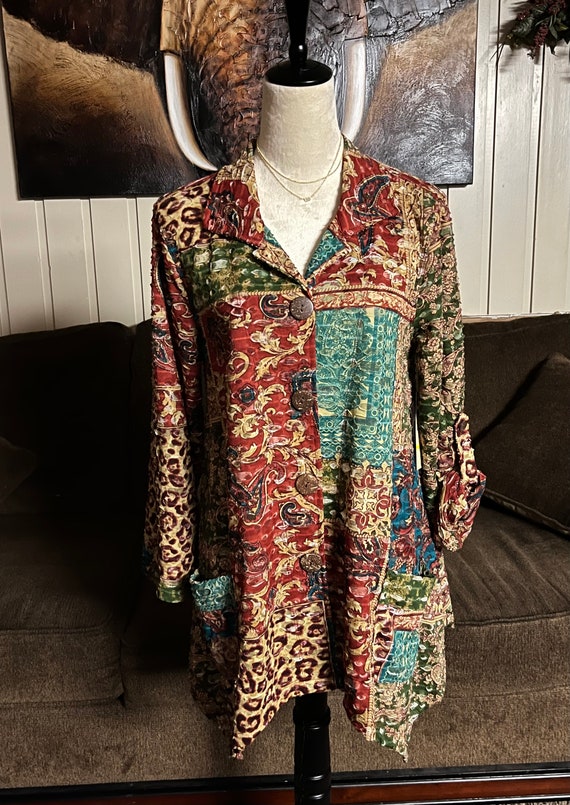 Multiples • Size Medium • Boho • Blouse • Brown •… - image 2