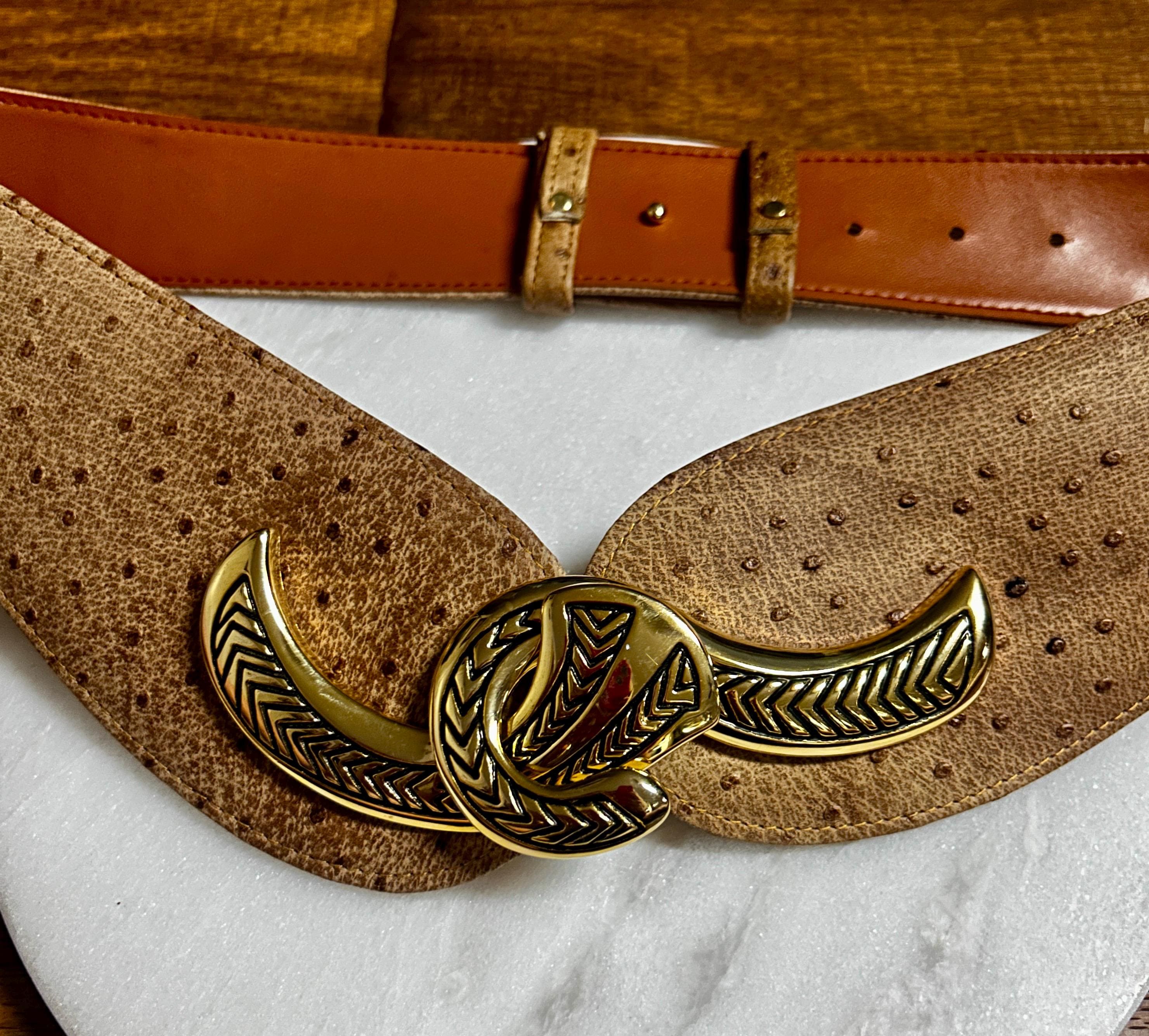 Vintage Ostrich Belt - Etsy display picture 2
